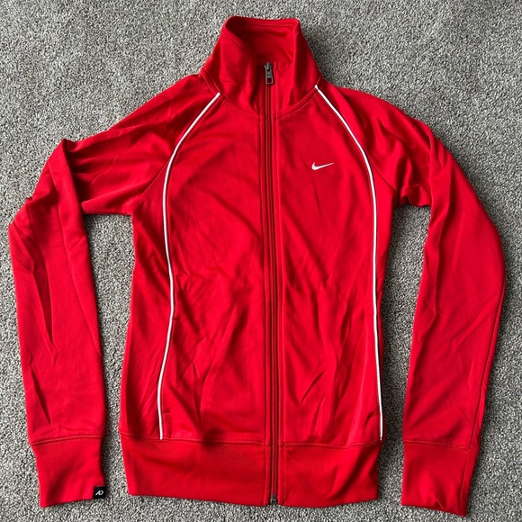 Nike Tops - Nike Women's Vibrant Red Bomber Jacket